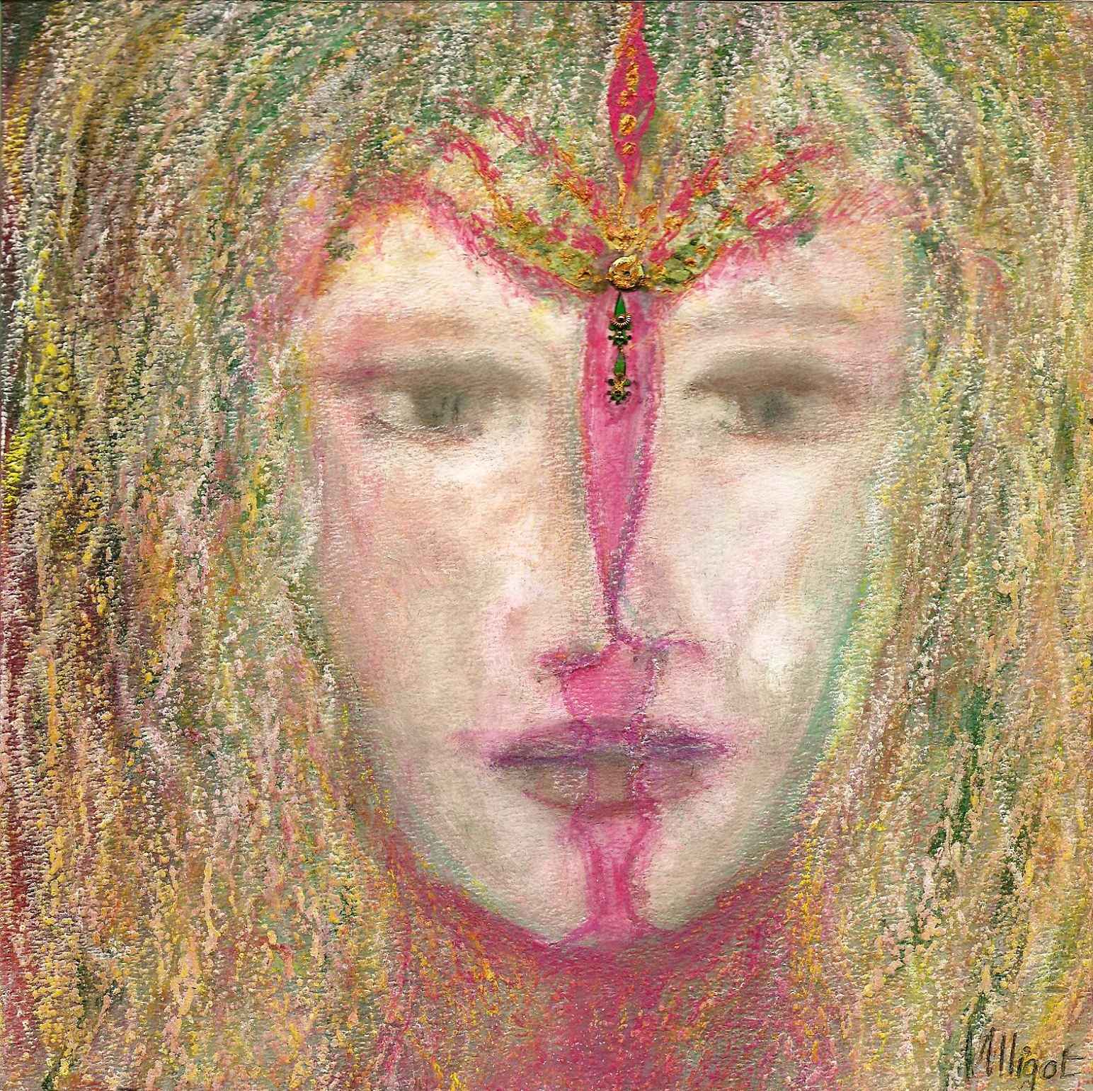 WP_(19)1 1=3 MélancolieTechnique mixte sur papier 20X20 cm