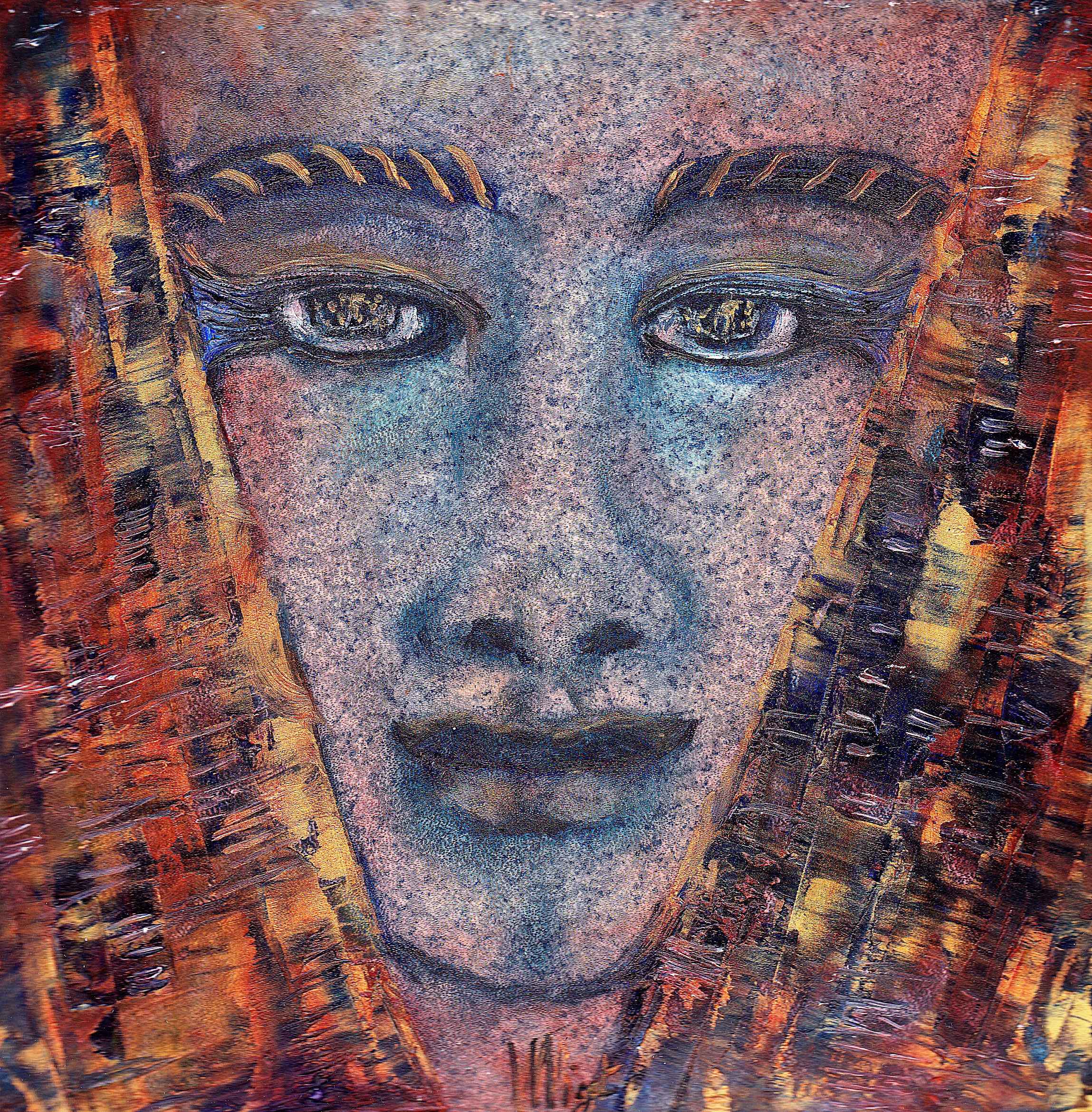 WP_(2) Pharaonique Huile sur PVC 20x20cm