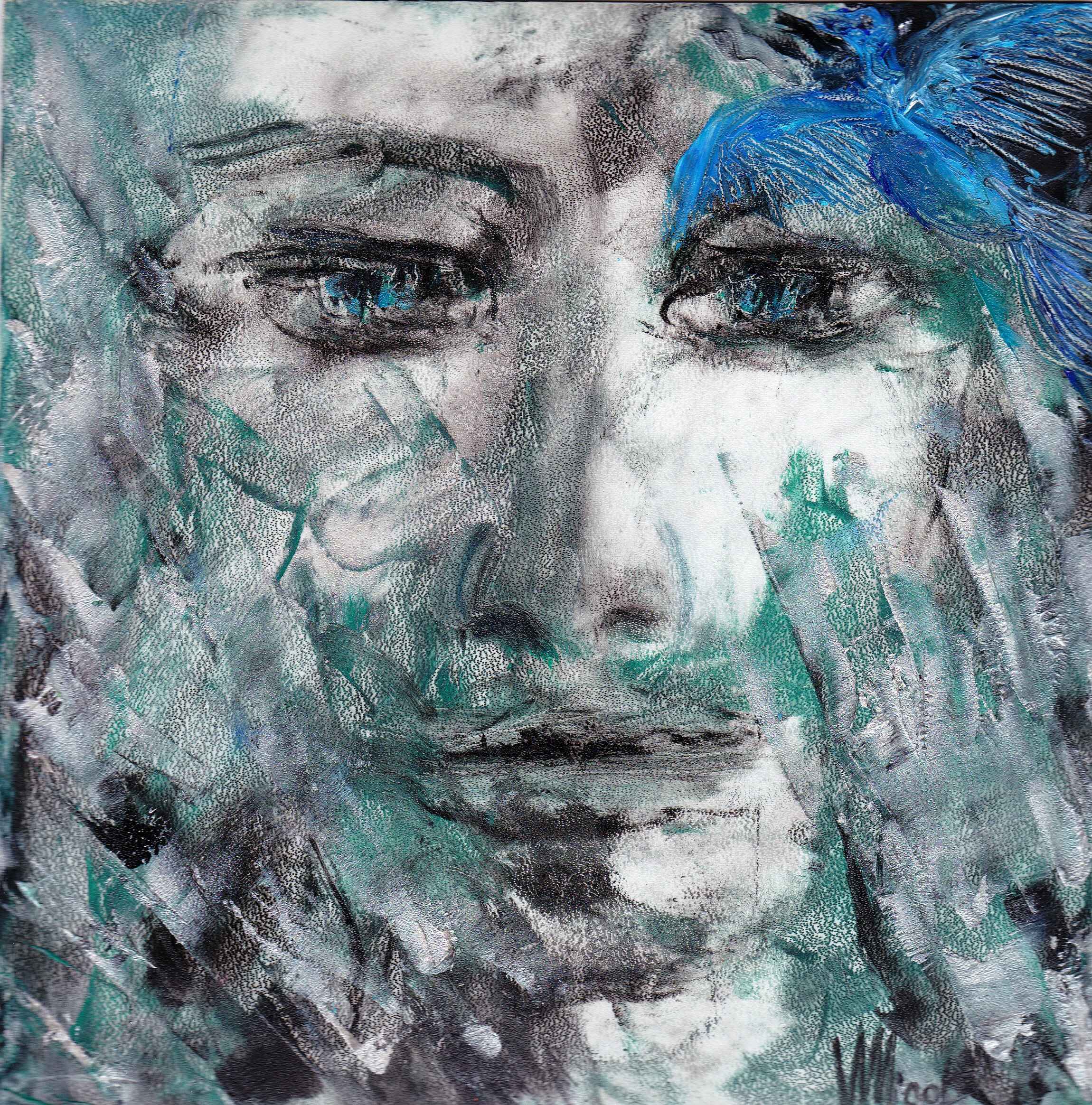 WP_(7)Chamanique Huile sur PVC 20x20cm