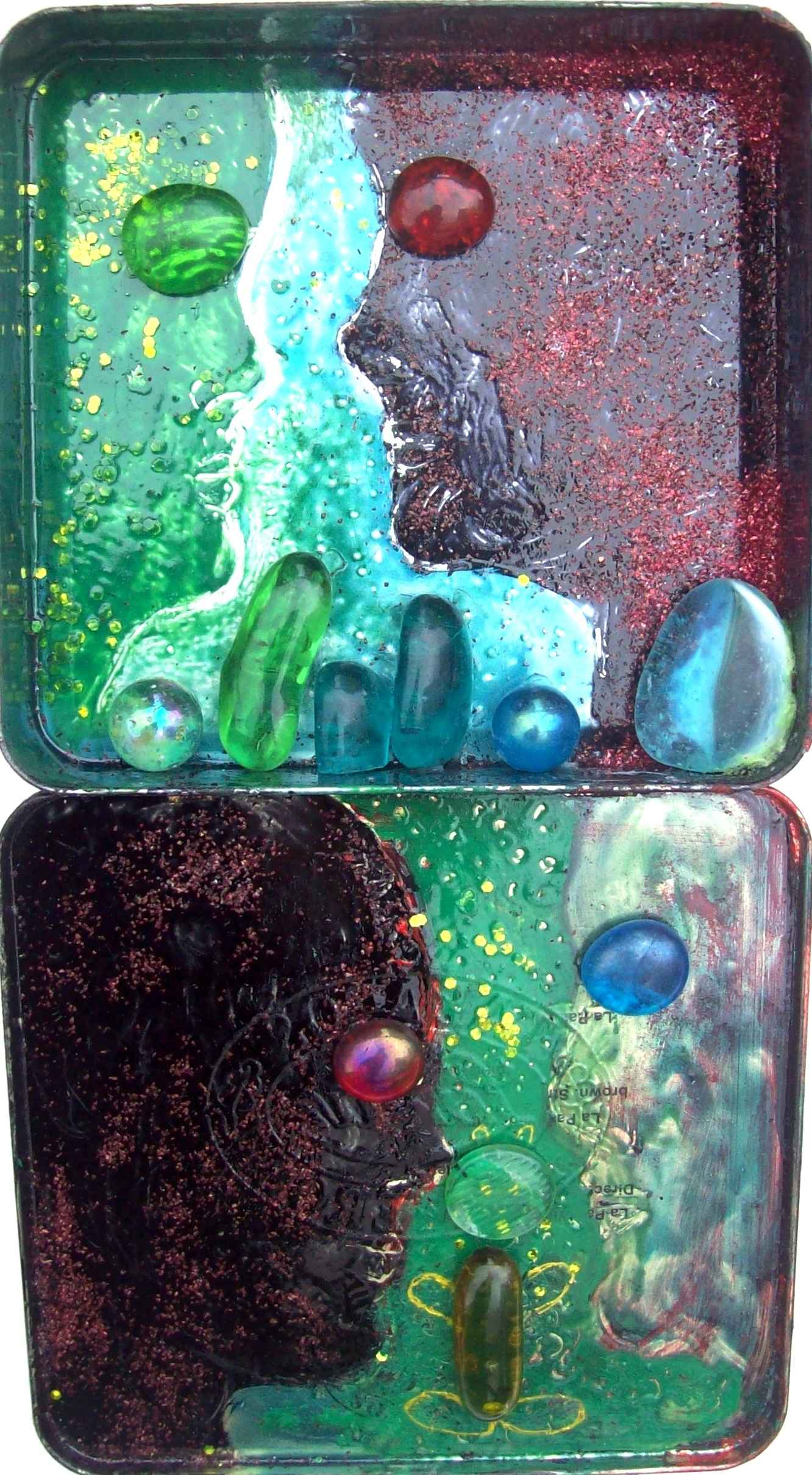 WP_Kids in the Box Nounours Teddy Bear 11 Aliens H 25 X L 13 X P 2,5 cm Boîte métallique