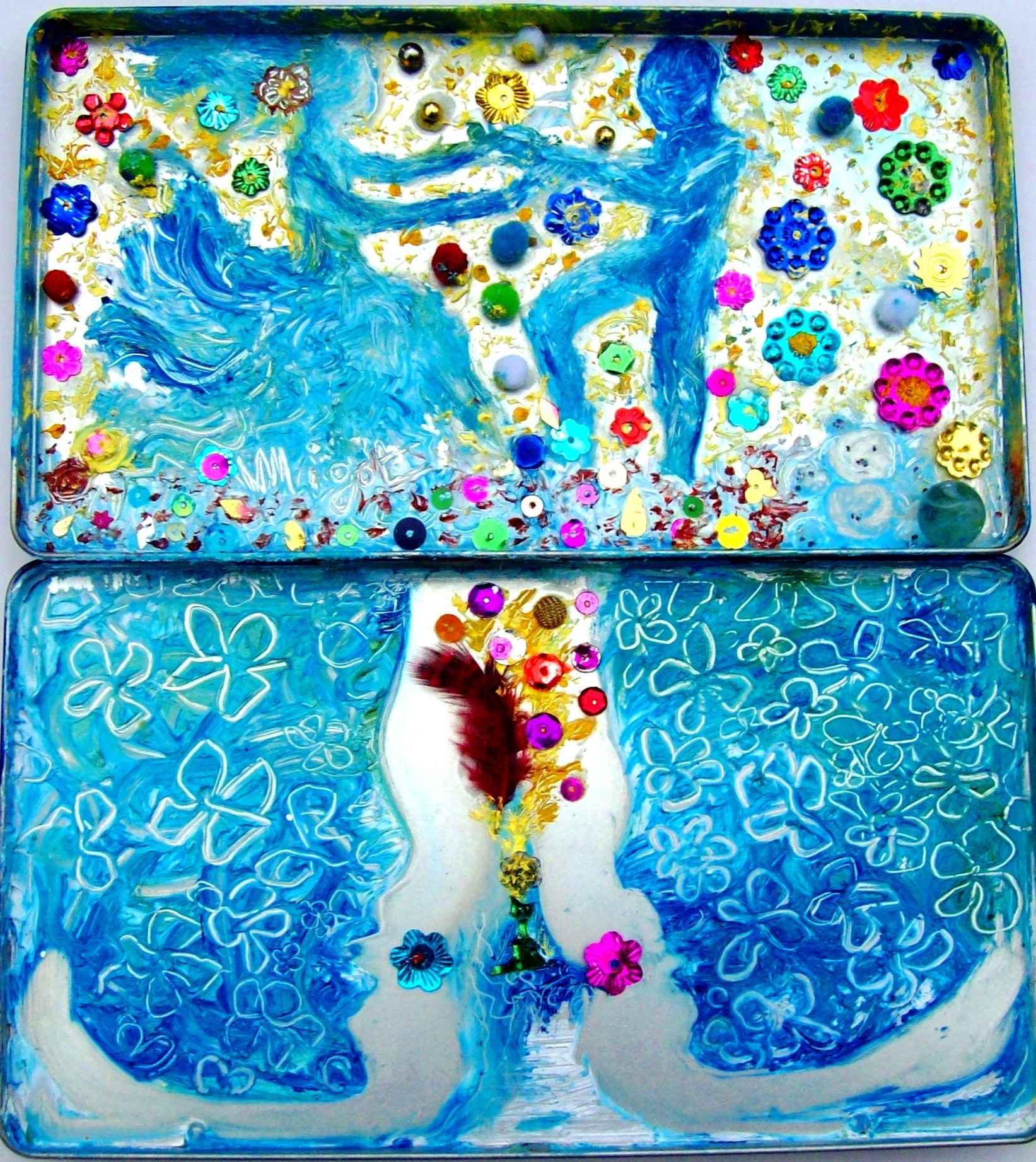 WP_Kids in the Box Nounours Teddy Bear 15 Let&rsquo;s dance H 20,5 X L 18 X P 1 cm Boîte métallique