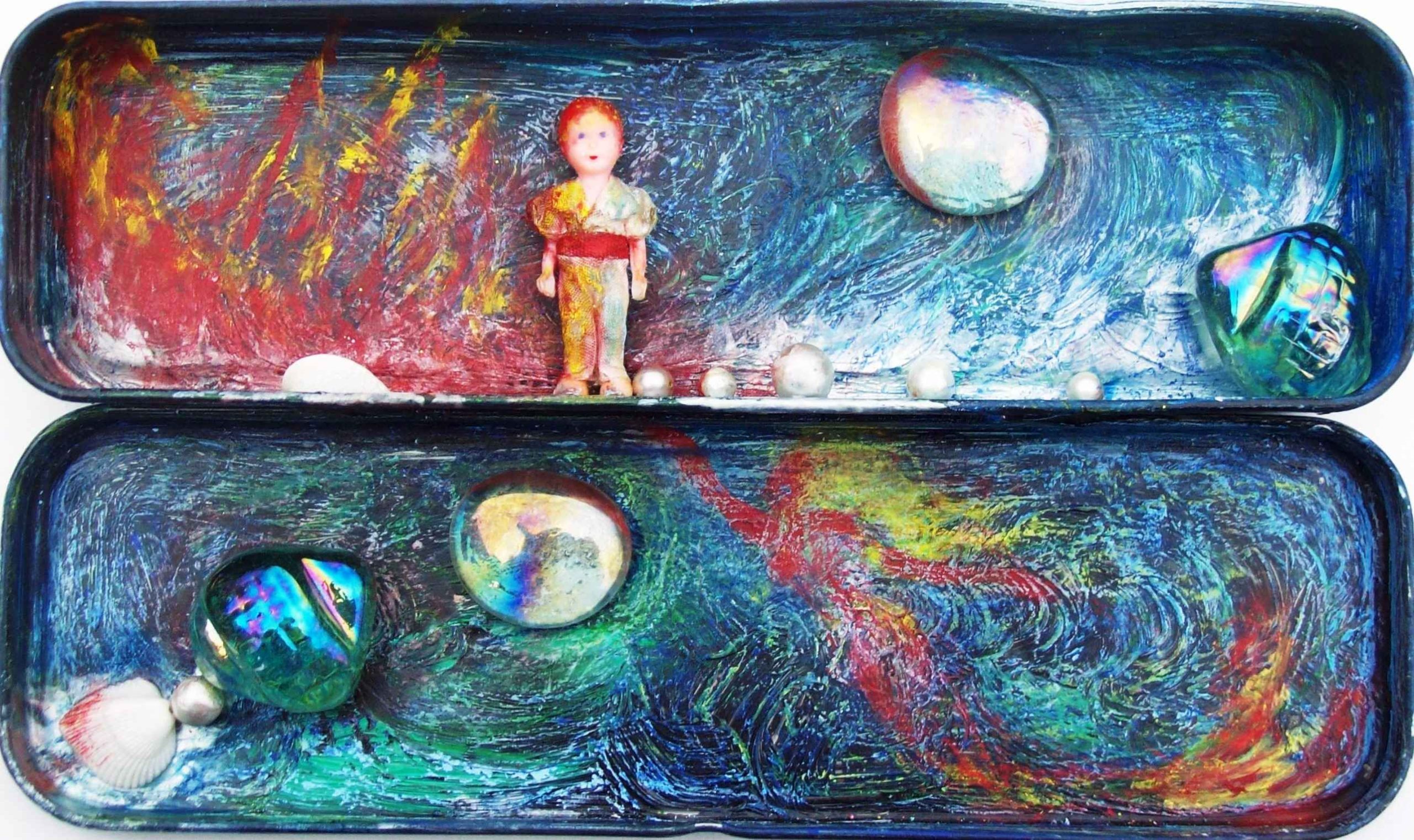 WP_Kids in the Box Petit Prince Peter Pan Petite Sirène H 12,5 X L 21,5 X P 2 cm Boîte métallique